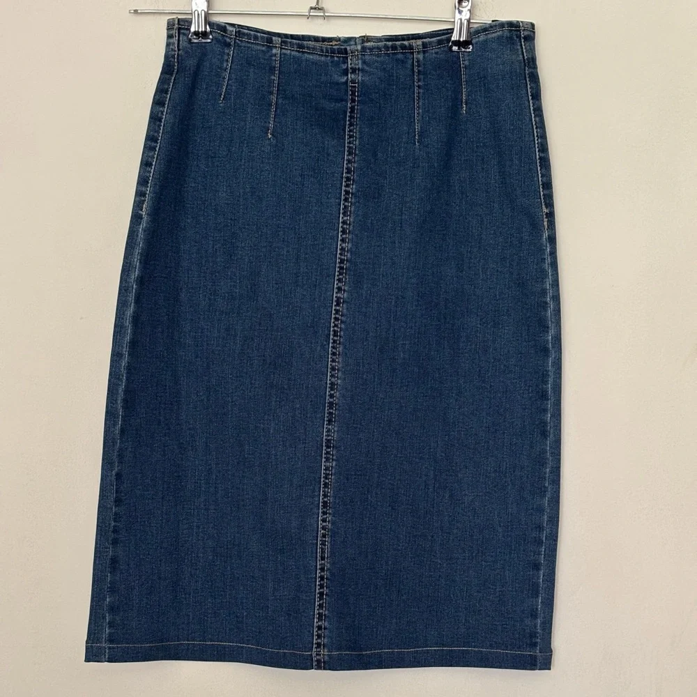 And Now This Women’s Blue Denim Pencil Skirt
